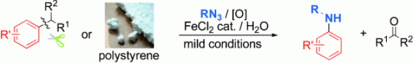 38. FeCl2-Promoted Cleavage of the Unactivated CC Bond of Alkylarenes and Polystyrene : Direct Synthesis of Arylamines, Chong Qin and Ning Jiao*, Angew. Chem. Int. Ed. 2012, 51, 6971, DOI : 10.1002/anie.201202464