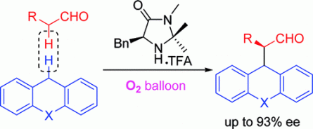 32. Organocatalytic Asymmetric Intermolecular Dehydrogenative α-Alkylation of Aldehydes Using Molecular Oxygen as Oxidant, Bo Zhang and Ning Jiao*, Org. Lett., 2011, 13 (19), pp 5212–5215, DOI: 10.1021/ol202090a