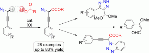 42. Iron-Facilitated Oxidative Dehydrogenative CO Bond Formation by Propargylic Csp3H Functionalization, Teng Wang and Ning Jiao*, Angew. Chem. Int. Ed. 2012, 51, 10823, DOI : 10.1002/anie.201205779