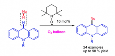 45. Metal-free TEMPO-catalyzed oxidative C–C bond formation from Csp3–H bonds using molecular oxygen as the oxidant, Bo Zhang,Yuxin Cui and Ning Jiao*, Chem. Commun., 2012, 48, 4498, DOI: 10.1039/c2cc30684k