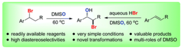 97. From simple organobromides or olefins to highly value-added bromohydrins: a versatile performance of dimethyl sulfoxide, Song Song, Xiaoqiang Huang and  Ning Jiao*, Green Chem., 2015, 17, 2727, DOI: 10.1039/c5gc00184f