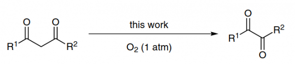 85. Copper-Catalyzed Aerobic Oxidative C–C Bond Cleavage of 1,3-Diaryl­diketones To Synthesize 1,2-Diketones, Chun Zhang, Xiaoyang Wang, Ning Jiao*, Synlett 2014; 25(10): 1458-1460, DOI: 10.1055/s-0033-1341243