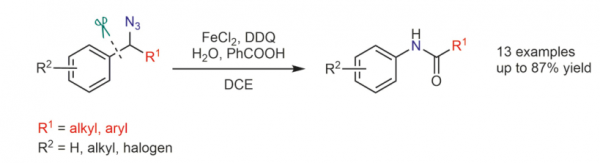 95. An Iron-Catalyzed Direct Approach to Amides from Benzyl Azides via C–C Bond Cleavage, Yang Ou, Chong Qi and Ning Jiao*, Synthesis 2015, 47, 2971, DOI: 10.1055/s-0034-1380222