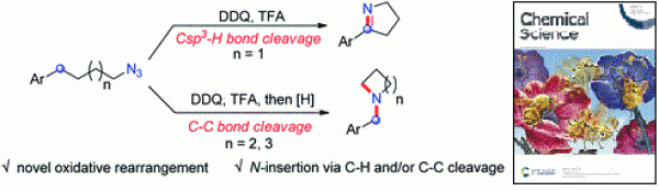 153. Intramolecular Csp3–H/C–C bond amination of alkyl azides for the selective synthesis of cyclic imines and tertiary amines. Xiaojin Wen¹, Xinyao Li¹, Xiao Luo, Weijin Wang, Song Song* and Ning Jiao*. Chem. Sci. 2020, 11, 4482.